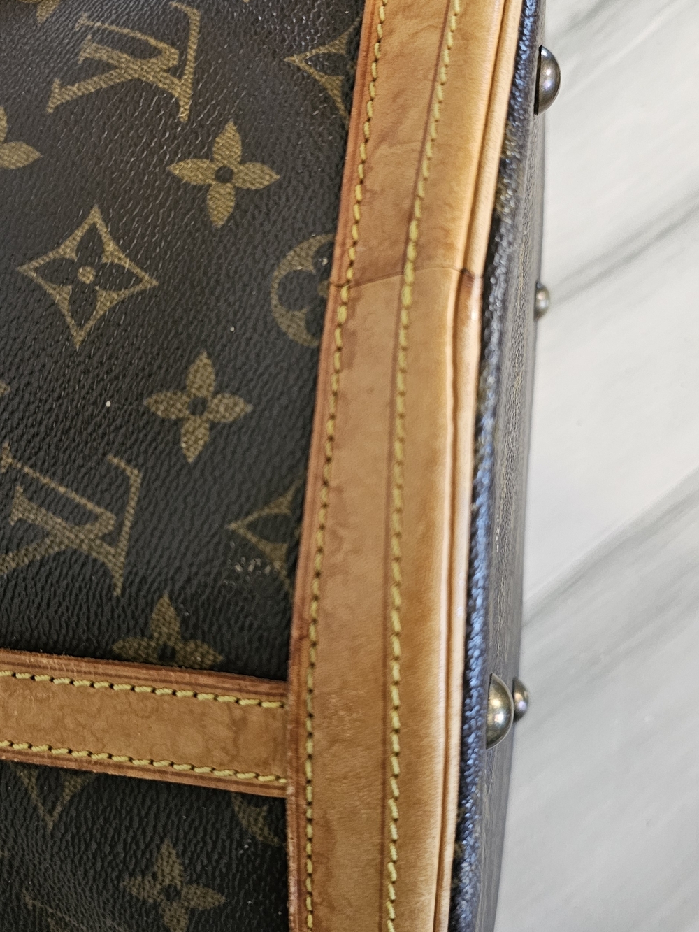 Louis Vuitton Monogram Canvas Bucket Tote in Brown and Tan - Picture 4 of 15